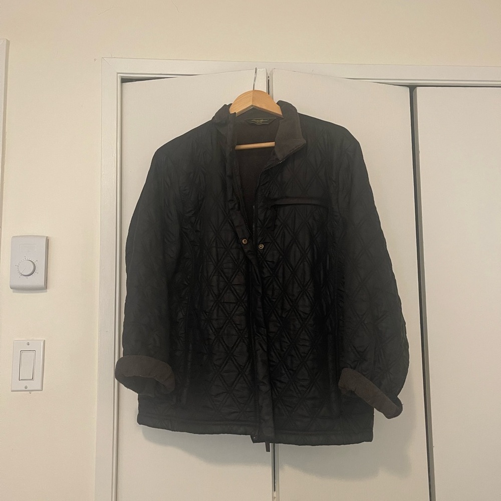 Eddie Bauer Black Quilted Puffer Jacket